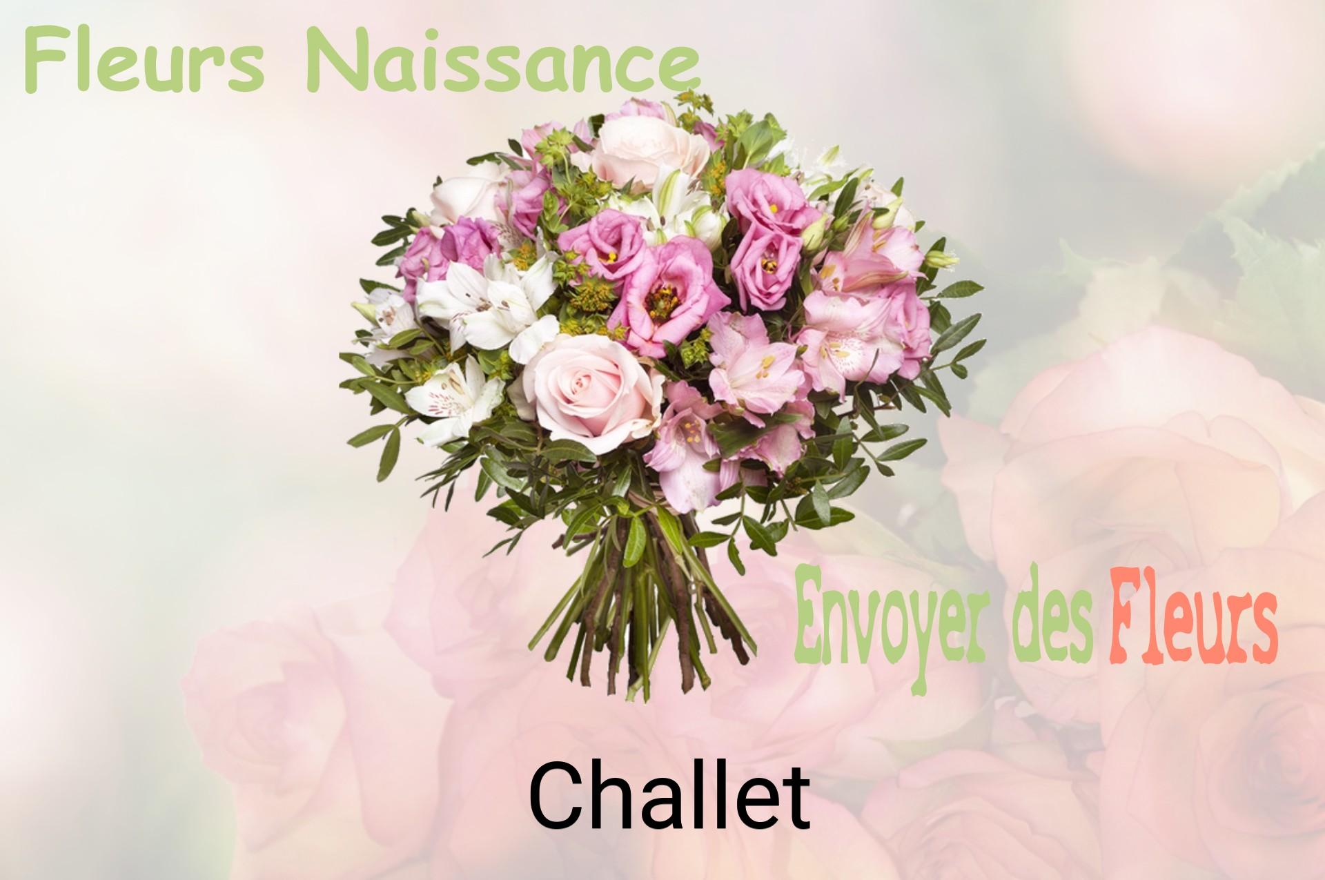 Bouquet de fleurs de naissance livré à Challet